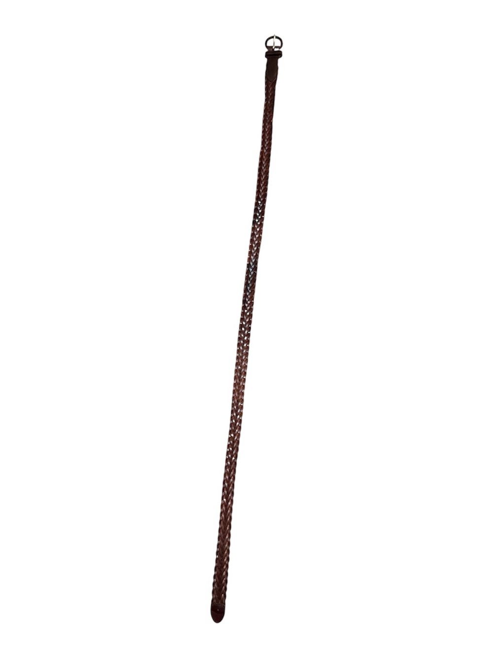 Vintage Dark Brown Braided Leather Belt – Made in Uruguay – Size 34 (85 cm) - Picture 5 of 7